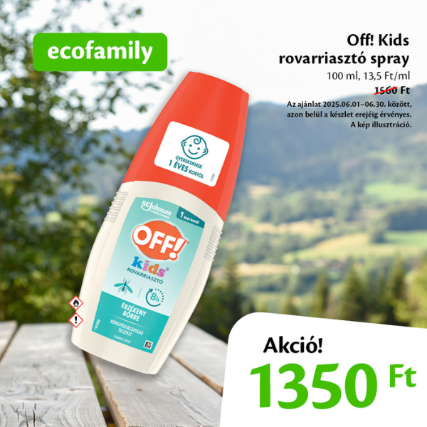 Ecofamily: Off! Kids rovarriasztó spray akció