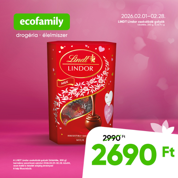 Ecofamily: Lindt Lindor csokigolyó kedvezmény