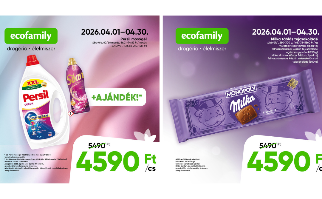 Ecofamily: Áprilisi akciók